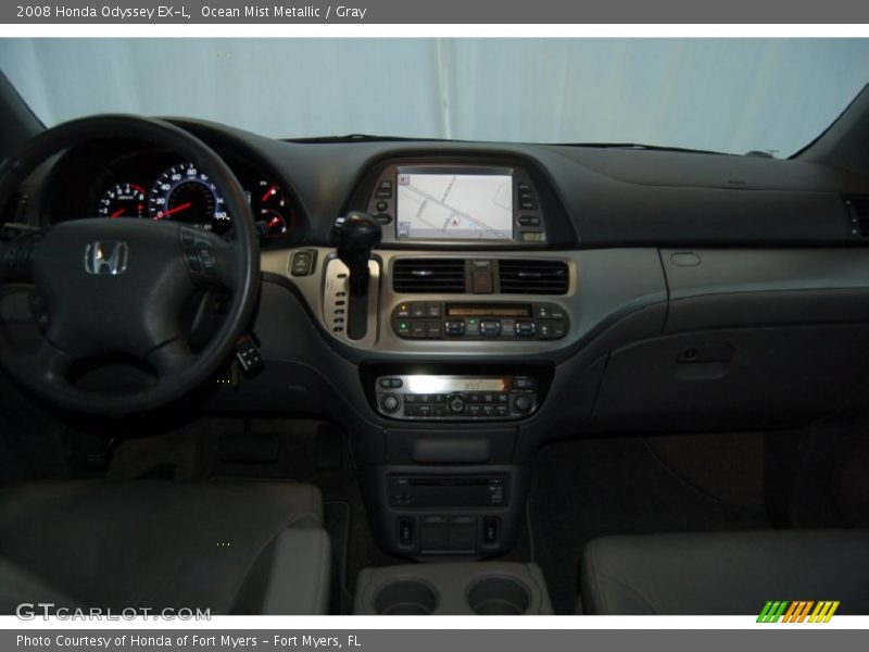 Ocean Mist Metallic / Gray 2008 Honda Odyssey EX-L