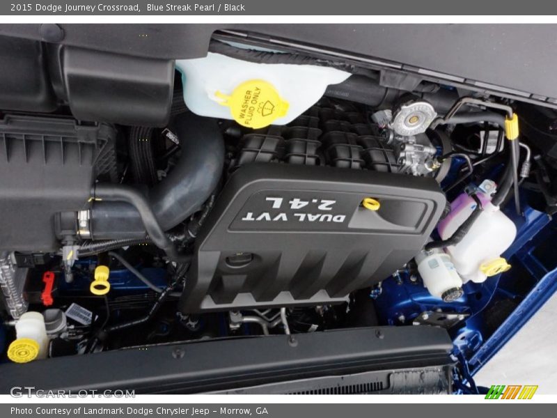 Blue Streak Pearl / Black 2015 Dodge Journey Crossroad