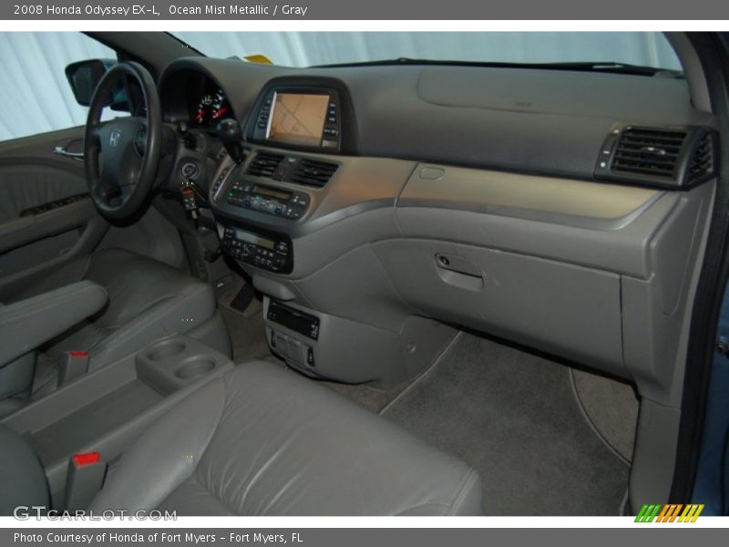 Ocean Mist Metallic / Gray 2008 Honda Odyssey EX-L