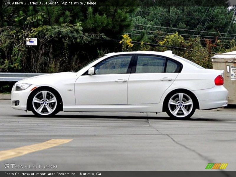 Alpine White / Beige 2009 BMW 3 Series 335i Sedan