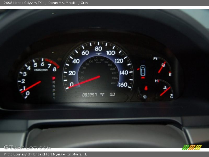 Ocean Mist Metallic / Gray 2008 Honda Odyssey EX-L