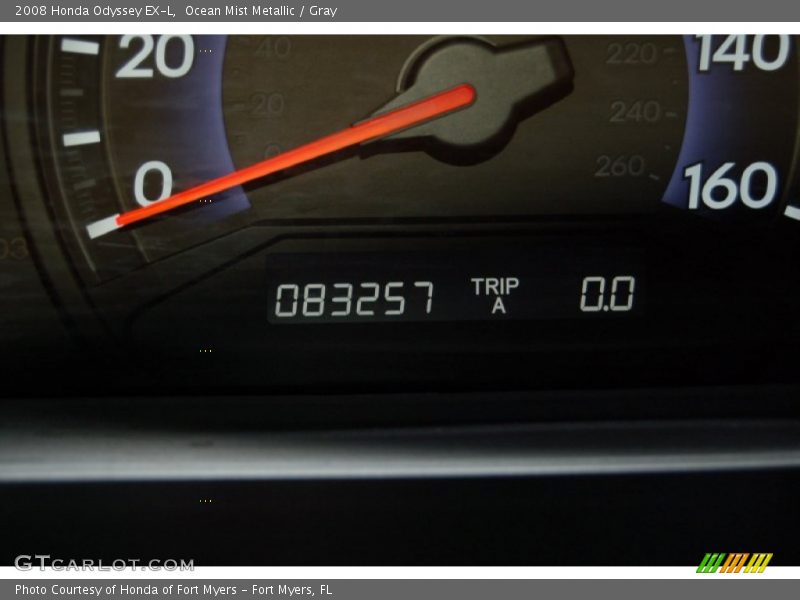 Ocean Mist Metallic / Gray 2008 Honda Odyssey EX-L