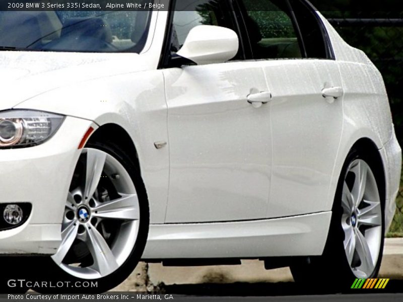 Alpine White / Beige 2009 BMW 3 Series 335i Sedan