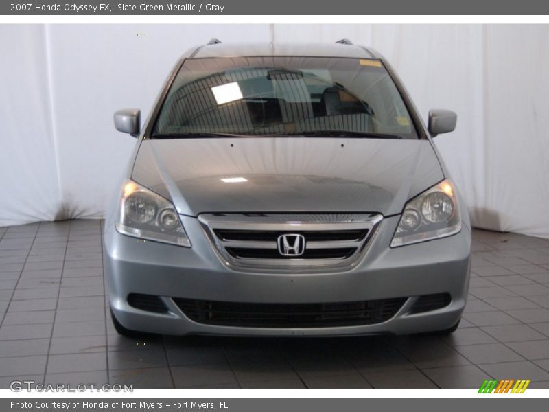 Slate Green Metallic / Gray 2007 Honda Odyssey EX