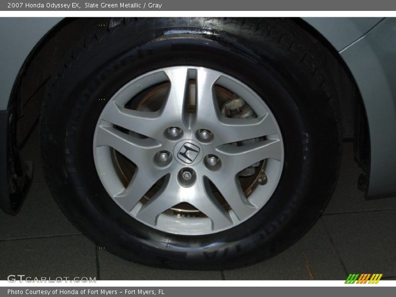 Slate Green Metallic / Gray 2007 Honda Odyssey EX