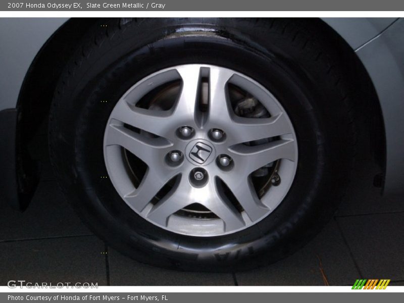 Slate Green Metallic / Gray 2007 Honda Odyssey EX