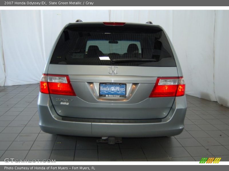 Slate Green Metallic / Gray 2007 Honda Odyssey EX