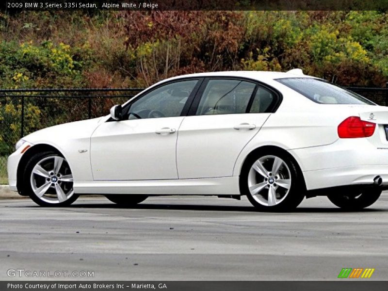 Alpine White / Beige 2009 BMW 3 Series 335i Sedan