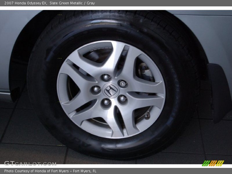 Slate Green Metallic / Gray 2007 Honda Odyssey EX
