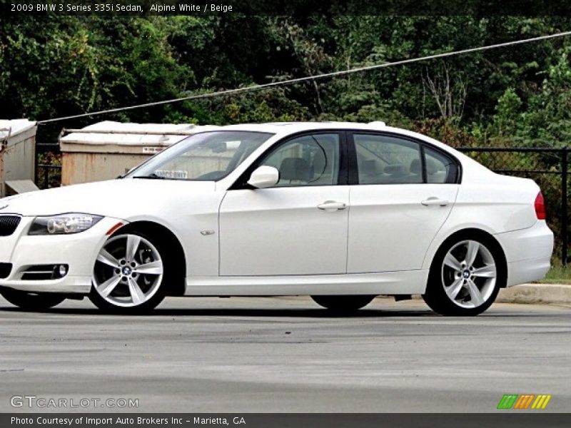 Alpine White / Beige 2009 BMW 3 Series 335i Sedan