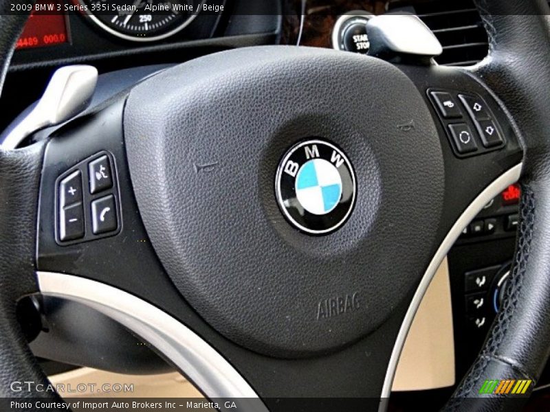 Alpine White / Beige 2009 BMW 3 Series 335i Sedan