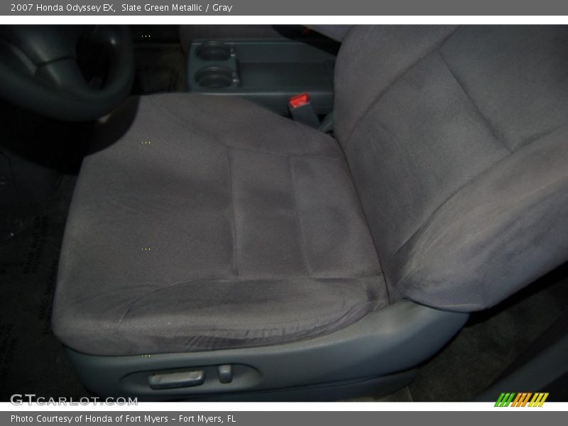 Slate Green Metallic / Gray 2007 Honda Odyssey EX