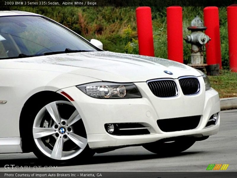 Alpine White / Beige 2009 BMW 3 Series 335i Sedan