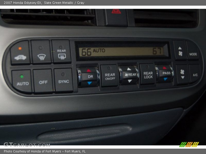 Slate Green Metallic / Gray 2007 Honda Odyssey EX