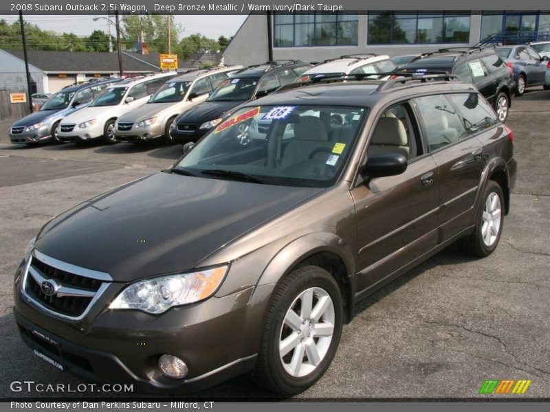 Deep Bronze Metallic / Warm Ivory/Dark Taupe 2008 Subaru Outback 2.5i Wagon