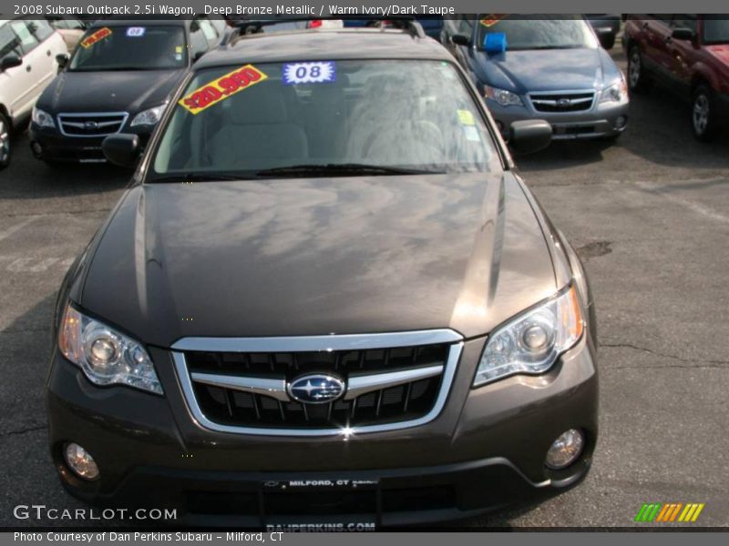 Deep Bronze Metallic / Warm Ivory/Dark Taupe 2008 Subaru Outback 2.5i Wagon