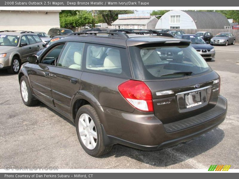 Deep Bronze Metallic / Warm Ivory/Dark Taupe 2008 Subaru Outback 2.5i Wagon