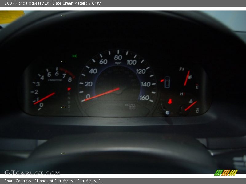 Slate Green Metallic / Gray 2007 Honda Odyssey EX