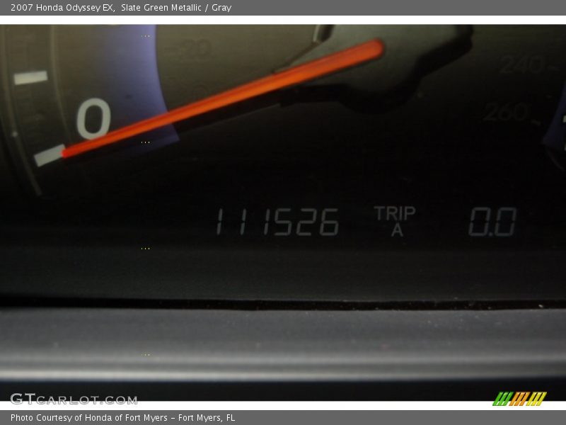 Slate Green Metallic / Gray 2007 Honda Odyssey EX