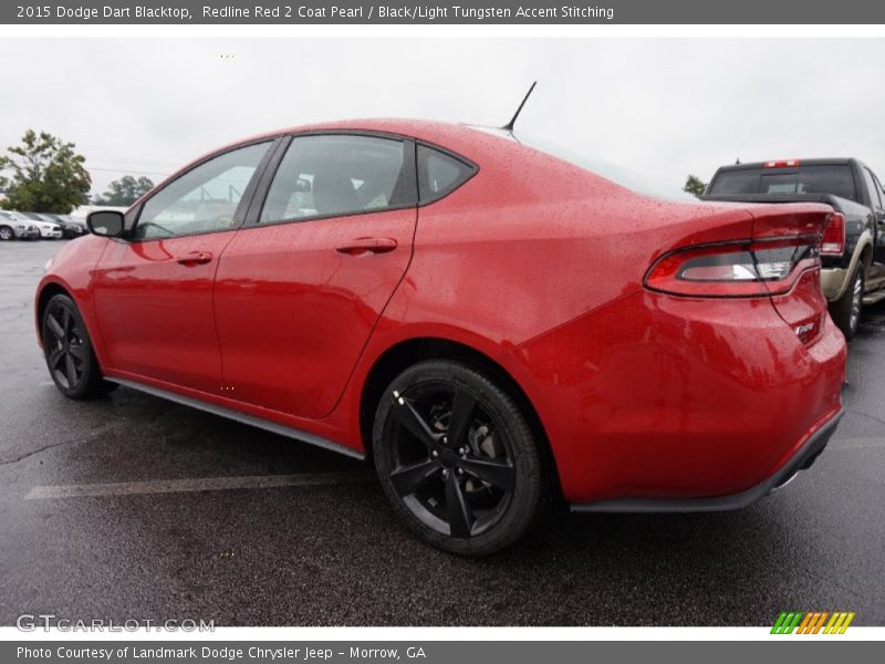 Redline Red 2 Coat Pearl / Black/Light Tungsten Accent Stitching 2015 Dodge Dart Blacktop