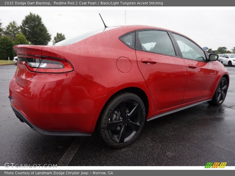 Redline Red 2 Coat Pearl / Black/Light Tungsten Accent Stitching 2015 Dodge Dart Blacktop