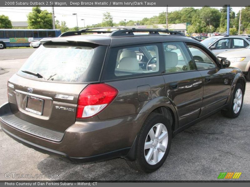 Deep Bronze Metallic / Warm Ivory/Dark Taupe 2008 Subaru Outback 2.5i Wagon