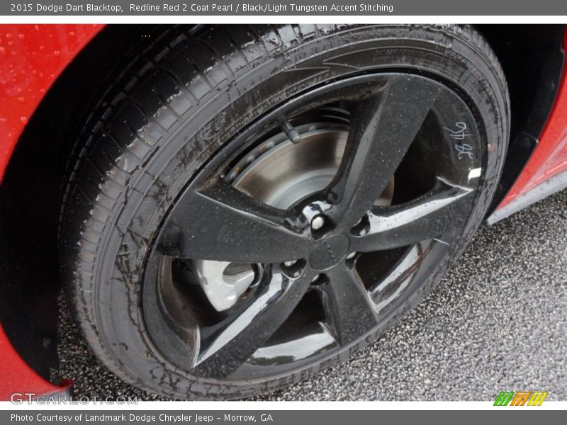 Redline Red 2 Coat Pearl / Black/Light Tungsten Accent Stitching 2015 Dodge Dart Blacktop