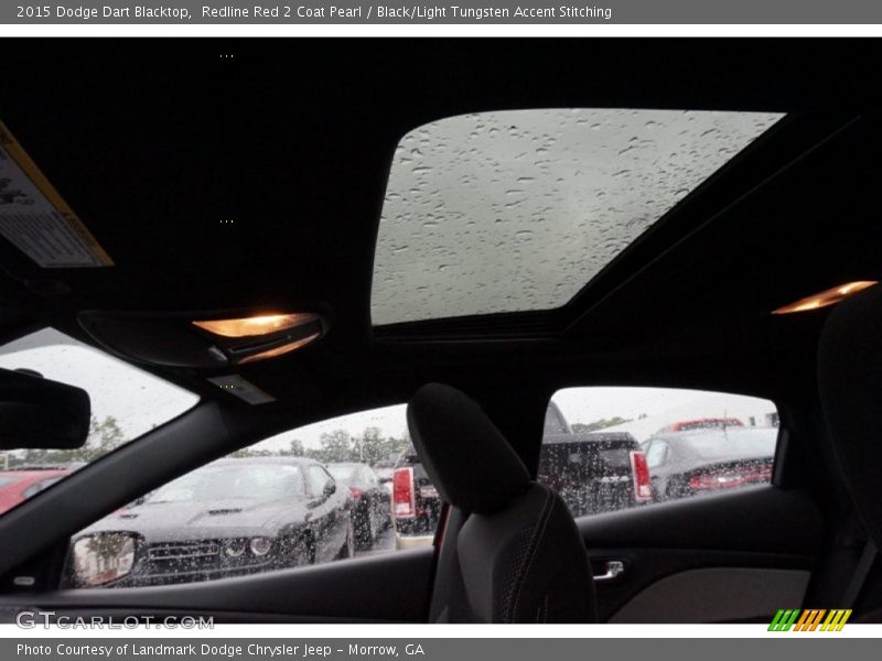 Redline Red 2 Coat Pearl / Black/Light Tungsten Accent Stitching 2015 Dodge Dart Blacktop