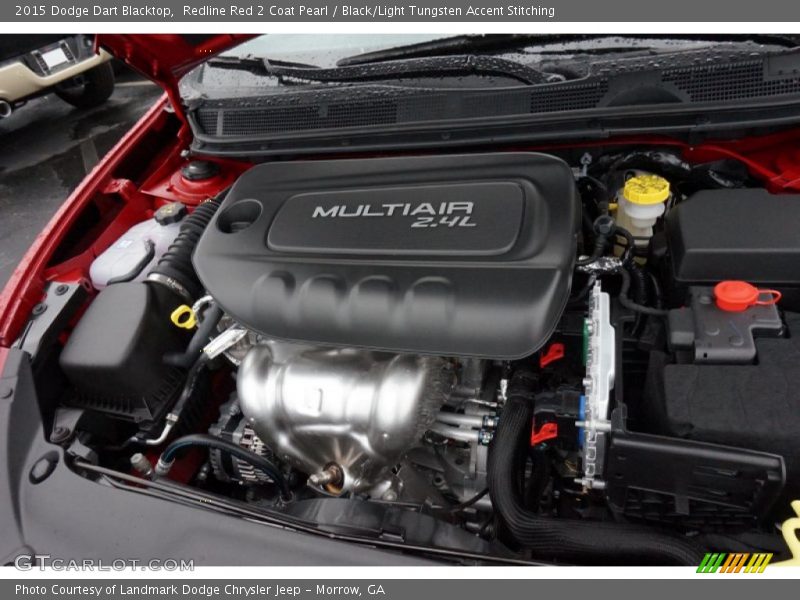 Redline Red 2 Coat Pearl / Black/Light Tungsten Accent Stitching 2015 Dodge Dart Blacktop