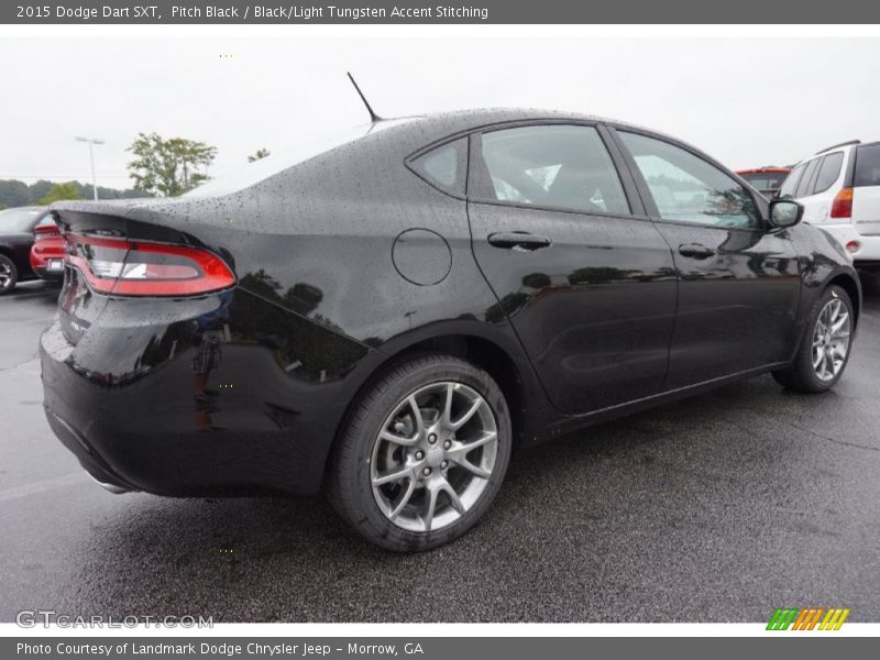 Pitch Black / Black/Light Tungsten Accent Stitching 2015 Dodge Dart SXT