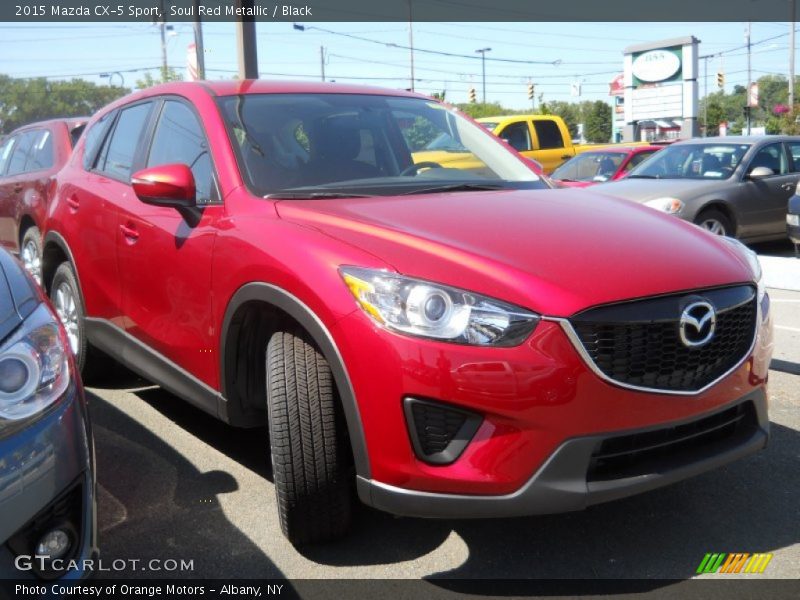 Soul Red Metallic / Black 2015 Mazda CX-5 Sport