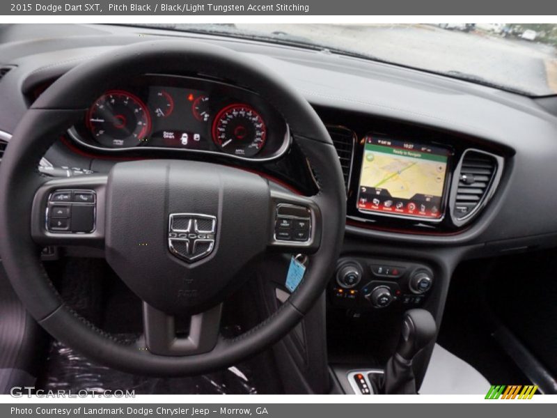 Pitch Black / Black/Light Tungsten Accent Stitching 2015 Dodge Dart SXT