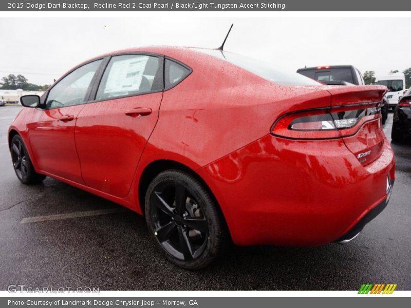 Redline Red 2 Coat Pearl / Black/Light Tungsten Accent Stitching 2015 Dodge Dart Blacktop