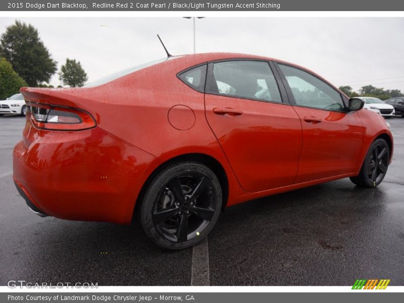 Redline Red 2 Coat Pearl / Black/Light Tungsten Accent Stitching 2015 Dodge Dart Blacktop