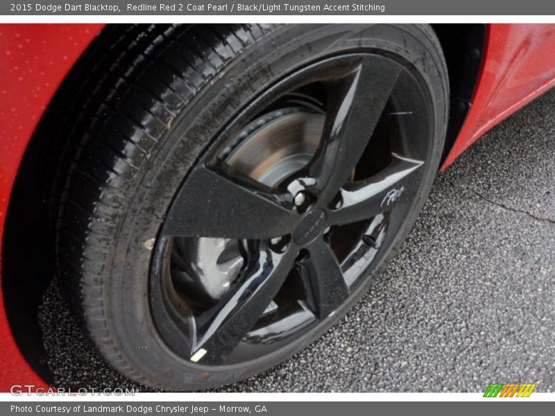 Redline Red 2 Coat Pearl / Black/Light Tungsten Accent Stitching 2015 Dodge Dart Blacktop