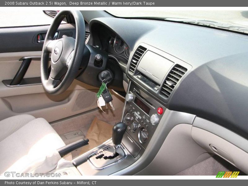 Deep Bronze Metallic / Warm Ivory/Dark Taupe 2008 Subaru Outback 2.5i Wagon