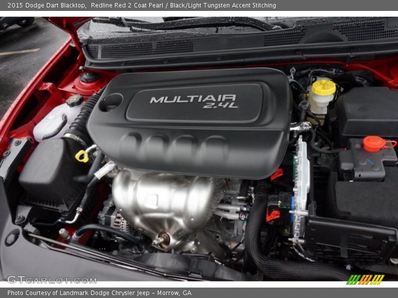 Redline Red 2 Coat Pearl / Black/Light Tungsten Accent Stitching 2015 Dodge Dart Blacktop