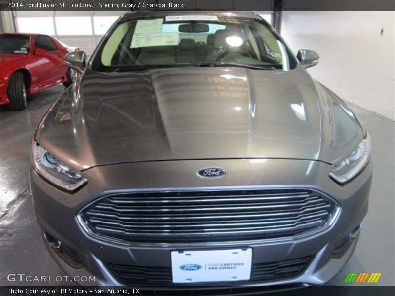 Sterling Gray / Charcoal Black 2014 Ford Fusion SE EcoBoost