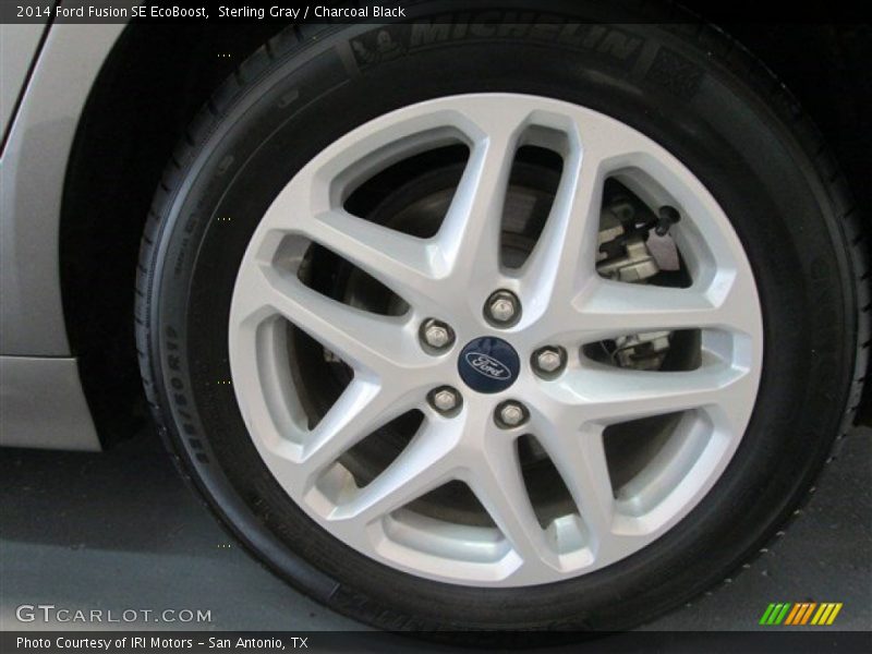 Sterling Gray / Charcoal Black 2014 Ford Fusion SE EcoBoost