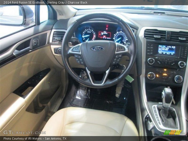 Sterling Gray / Charcoal Black 2014 Ford Fusion SE EcoBoost