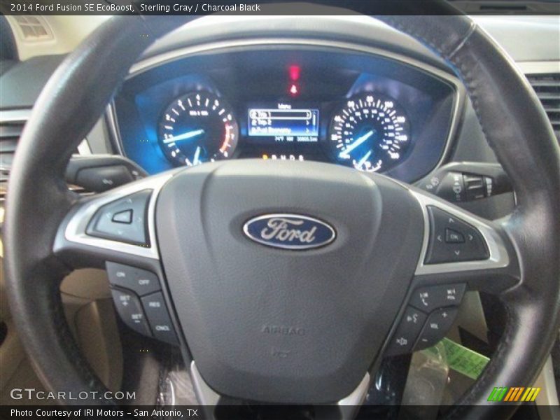 Sterling Gray / Charcoal Black 2014 Ford Fusion SE EcoBoost