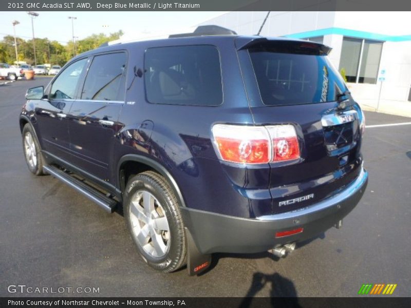 Deep Blue Metallic / Light Titanium 2012 GMC Acadia SLT AWD