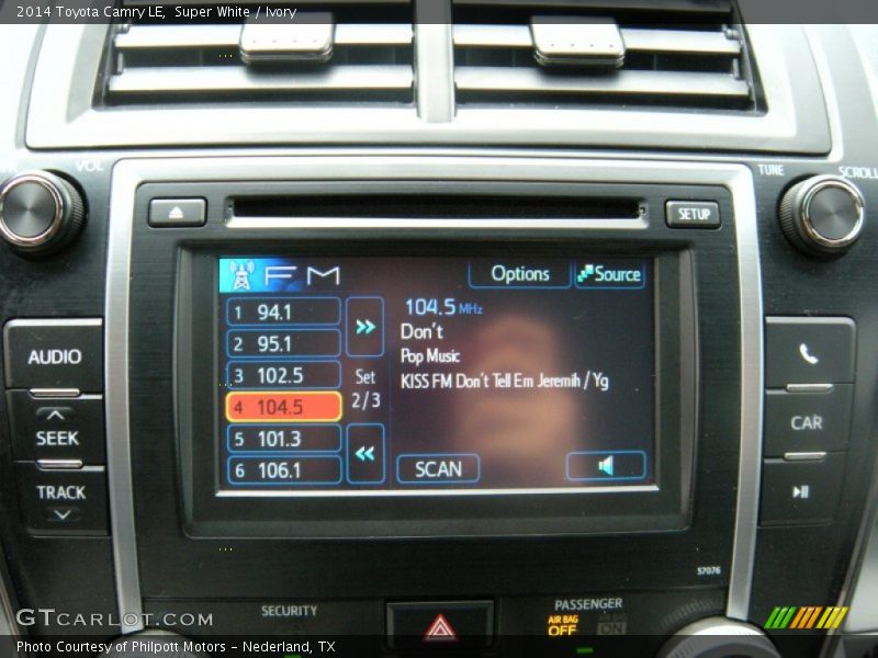 Super White / Ivory 2014 Toyota Camry LE