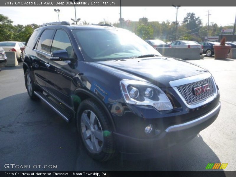 Deep Blue Metallic / Light Titanium 2012 GMC Acadia SLT AWD