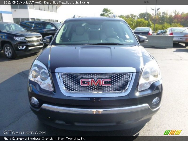 Deep Blue Metallic / Light Titanium 2012 GMC Acadia SLT AWD