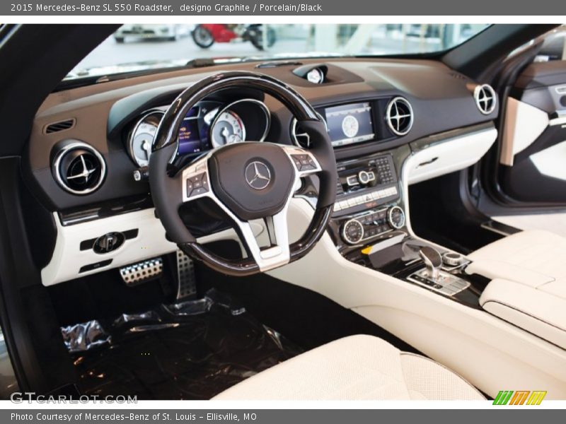 Porcelain/Black Interior - 2015 SL 550 Roadster 