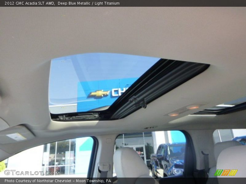 Deep Blue Metallic / Light Titanium 2012 GMC Acadia SLT AWD