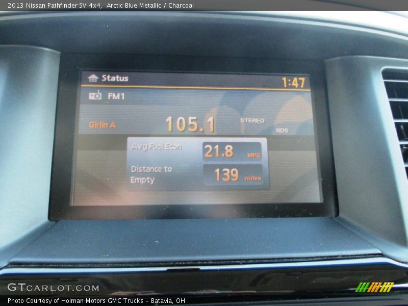 Arctic Blue Metallic / Charcoal 2013 Nissan Pathfinder SV 4x4