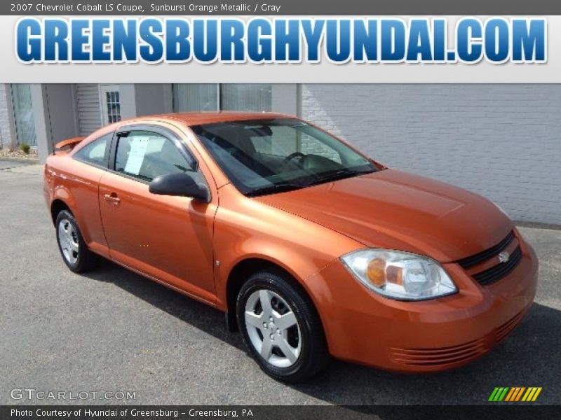 Sunburst Orange Metallic / Gray 2007 Chevrolet Cobalt LS Coupe