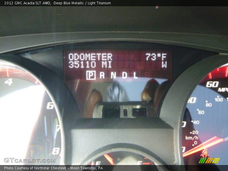 Deep Blue Metallic / Light Titanium 2012 GMC Acadia SLT AWD